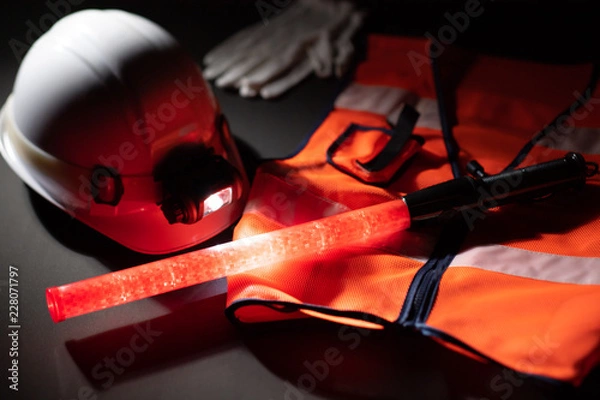 Fototapeta 夜間警備、誘導イメージ