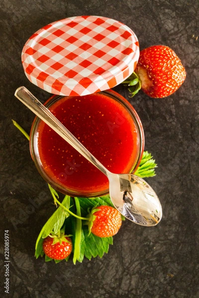 Obraz Erdbeermarmelade