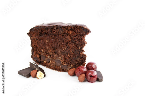 Obraz Schokoladenkuchen mit Nüssen