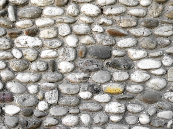 Obraz Full frame shot of multicolored pebble wall background