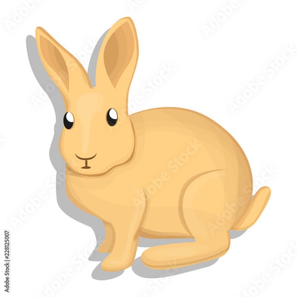 Fototapeta Wild rabbit icon. Cartoon of wild rabbit vector icon for web design isolated