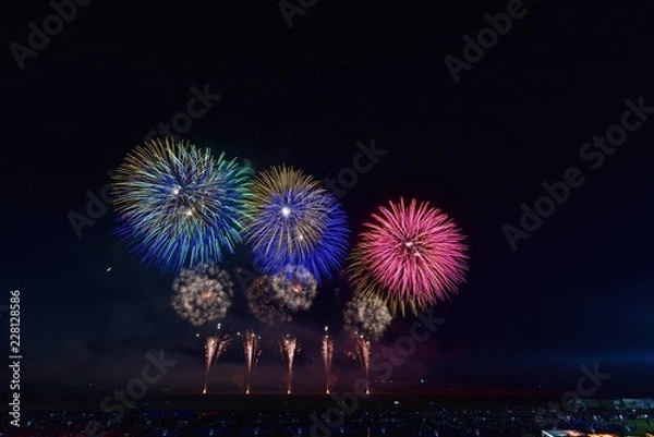 Obraz 大曲花火　秋の章　エバーグリーン