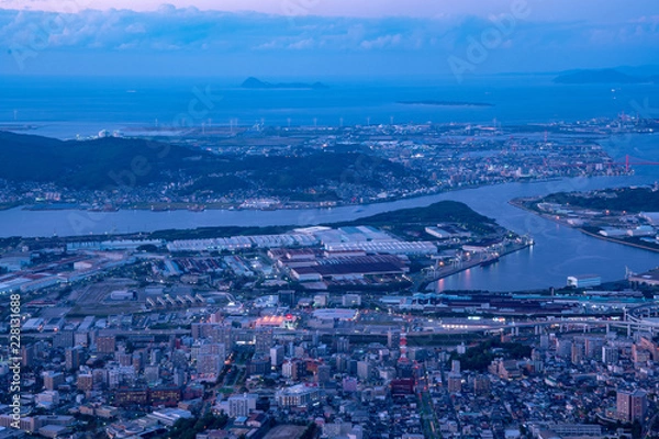 Fototapeta 新日本三大夜景（皿倉山展望台）