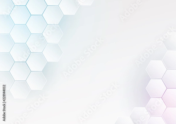 Obraz White light colored octagon honeycomb background