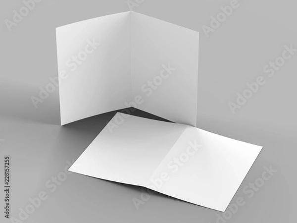 Fototapeta open fold brochure mock up - 3d illustartion 