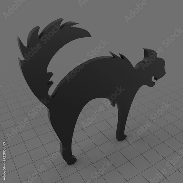 Obraz Stylized cat standing