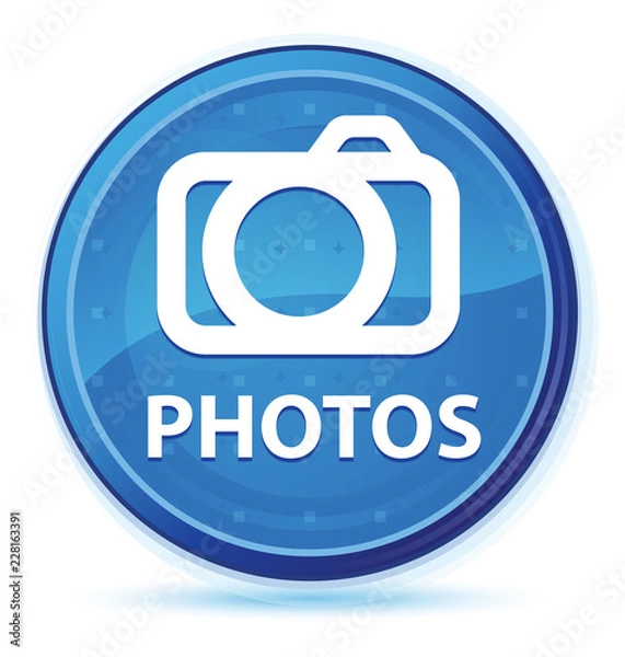 Fototapeta Photos (camera icon) midnight blue prime round button