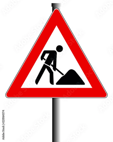 Fototapeta Schild Baustelle