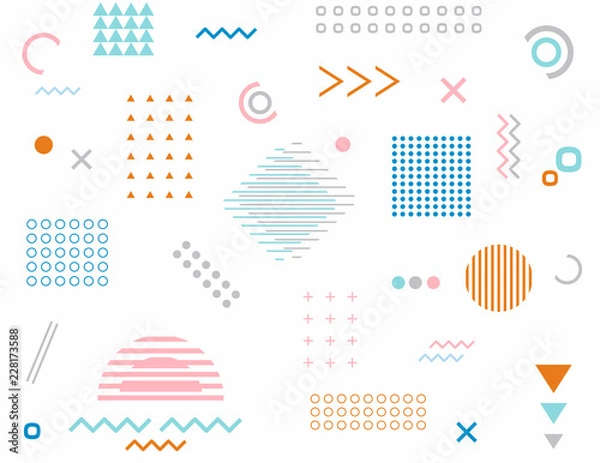 Fototapeta Sunlight on the ocean. Hipster abstract pattern. Geometric forms, line, shapes background.