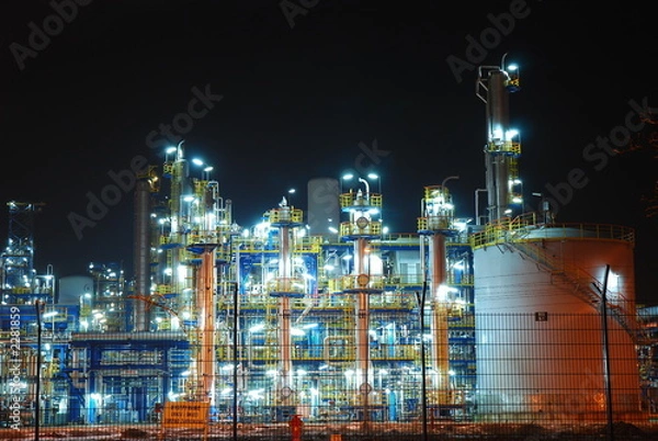 Obraz refinery at night
