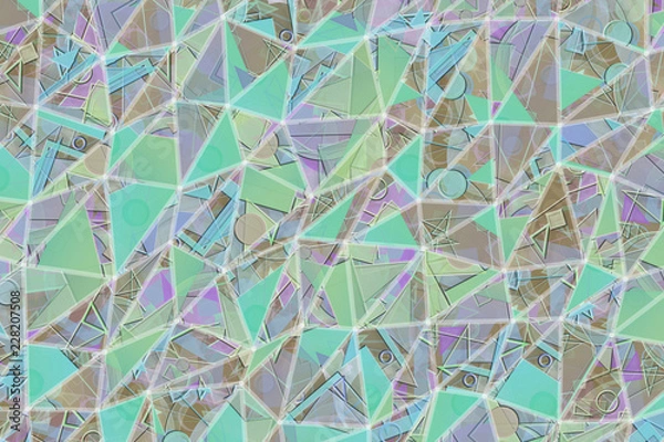 Fototapeta Triangle strip illustrations background abstract, pattern of geometric texture. Details, colorful, cover & wallpaper.