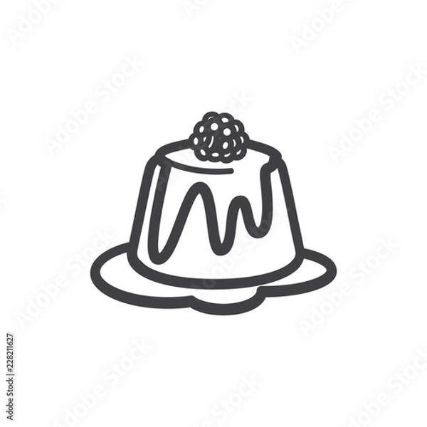 Obraz Flan vector icon