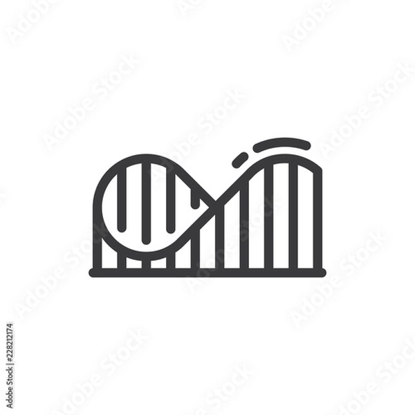 Obraz Roller coaster vector icon