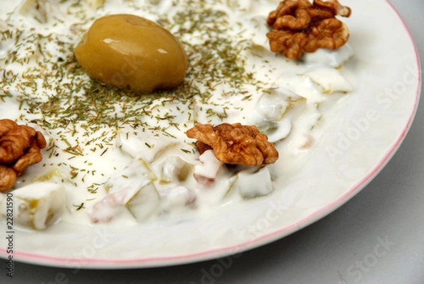 Obraz Milk salad with olive