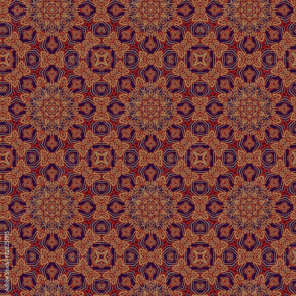 Fototapeta Seamless color lace pattern. With thin various lines.