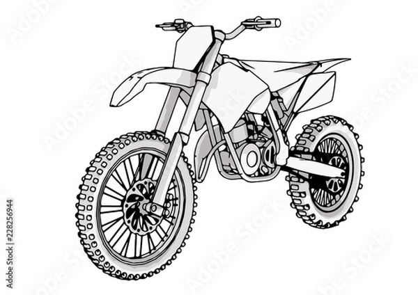 Fototapeta sketch motorcycle vector