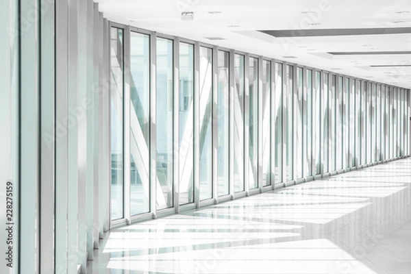 Fototapeta Curve office walkway in modern style