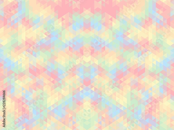 Fototapeta Geometric pastel triangle wallpaper pattern