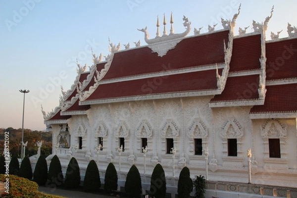 Obraz White chapel with architecture.