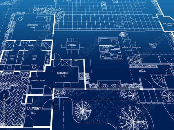 Obraz architecture floor plan background