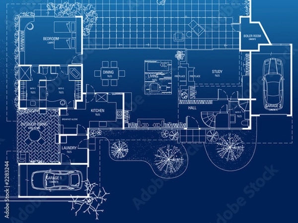 Obraz architecture floor plan background