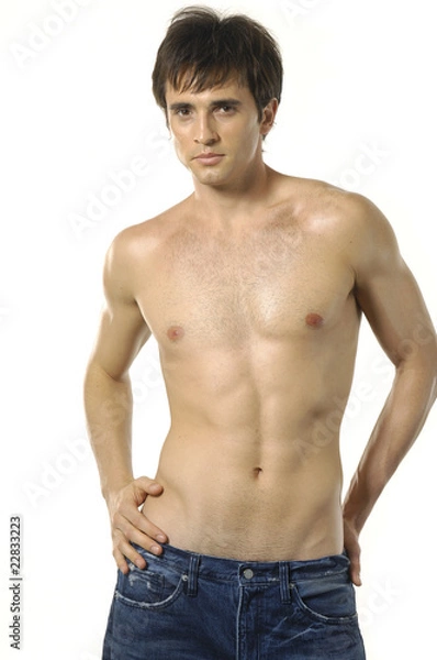 Fototapeta young man on a white background