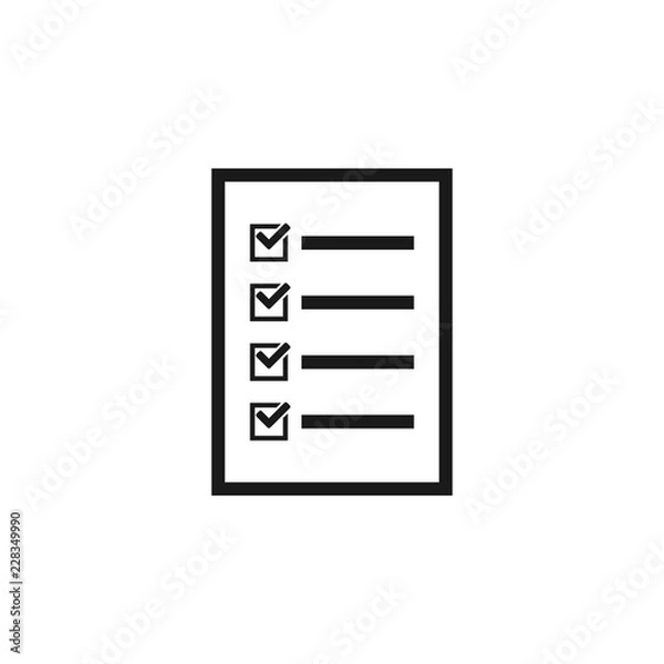 Fototapeta checklist icon. checklist checkboard icon vector