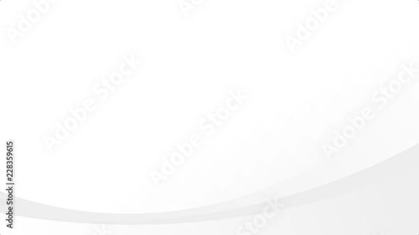 Fototapeta White gradient abstract curve pattern on gray background.