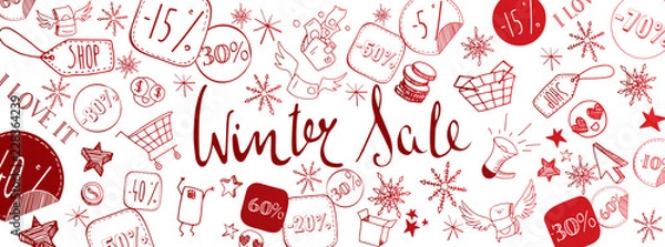 Obraz Winter sale background