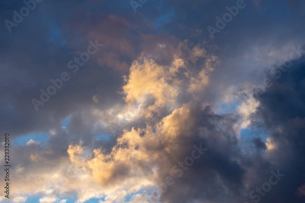 Obraz rain, scary cloud during sunsetrain, scary cloud during sunset