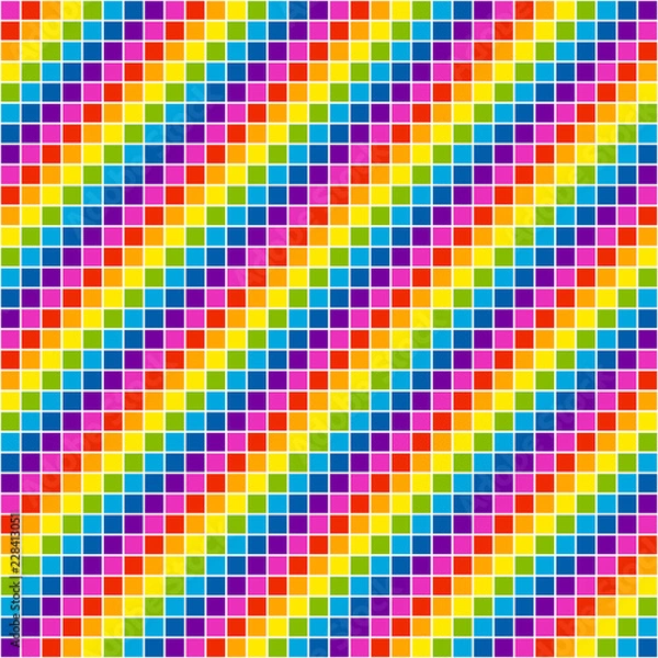 Obraz Pixel Rainbow Mosaic Tile, EPS8 Vector
