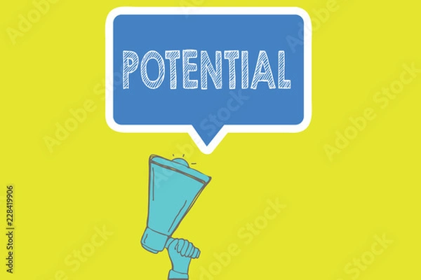 Fototapeta Handwriting text writing Potential. Concept meaning Latent qualities abilities capacity to develop in the future.