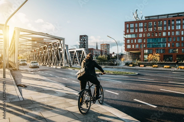 Obraz Rowerzyści w Hamburg HafenCity