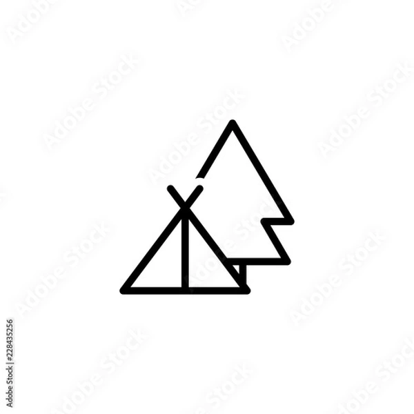 Fototapeta camping icon vector