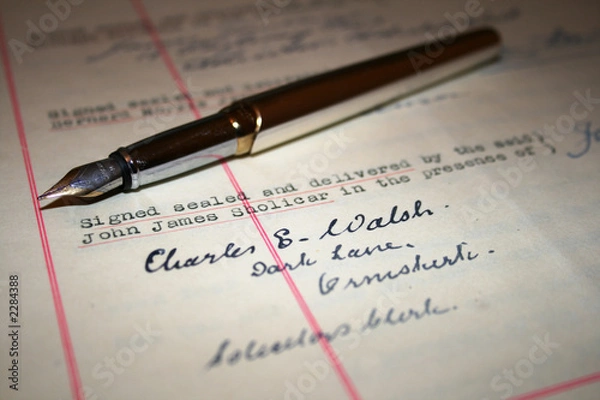 Obraz signature on business contract