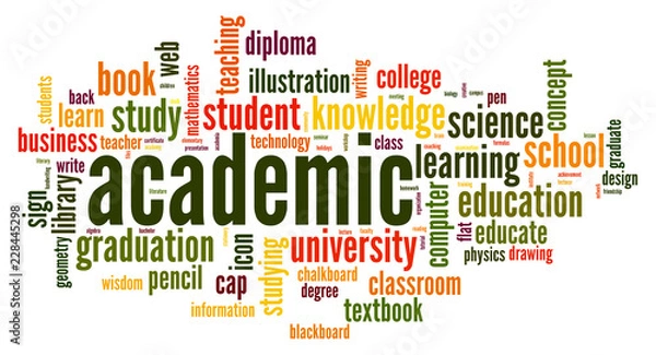 Fototapeta Academic word cloud