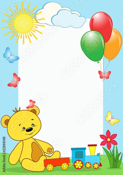 Obraz Children's photo framework. Bear.