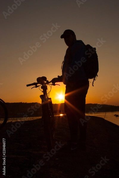 Obraz sunset bike