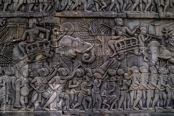 Obraz Guerriers monteurs d'éléphants