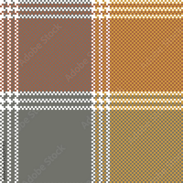 Obraz Retro mosaic plaid pixel seamless pattern