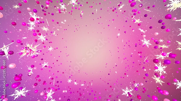 Fototapeta Abstract dancing many cristmas shapes colorful background with room for text, graphics, logos or titles. Elegant lavender purple glitter sparkle confetti background.