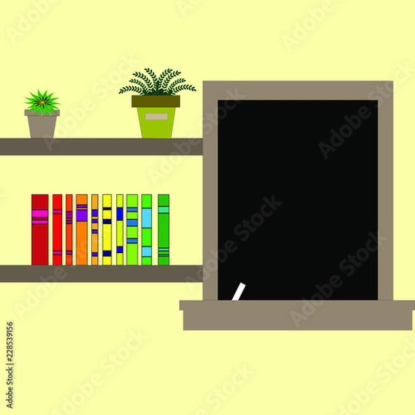 Obraz Classroom interior. Bookshelf. Classroom