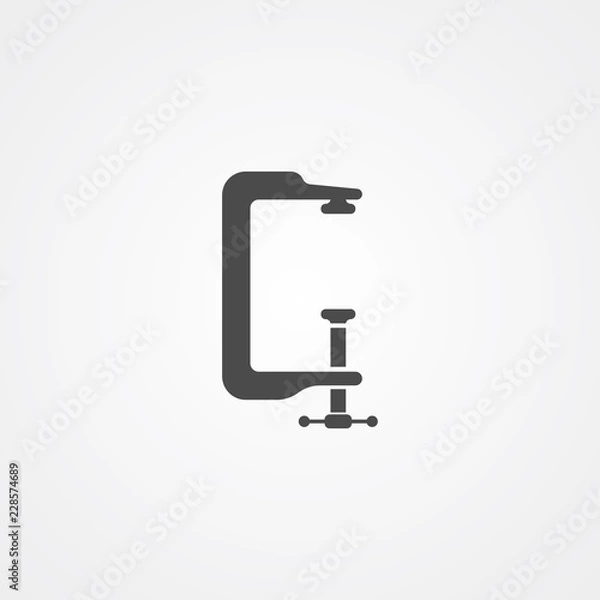 Obraz Clamp vector icon sign symbol