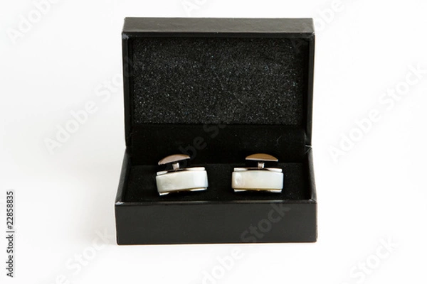 Obraz Elegant cufflinks in a box