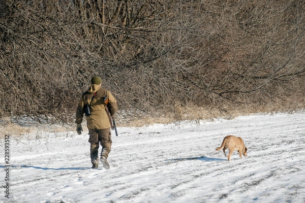 Obraz Охота с собакой