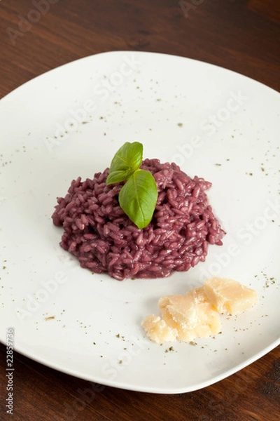 Fototapeta Risotto z czerwonym winem - Amarone