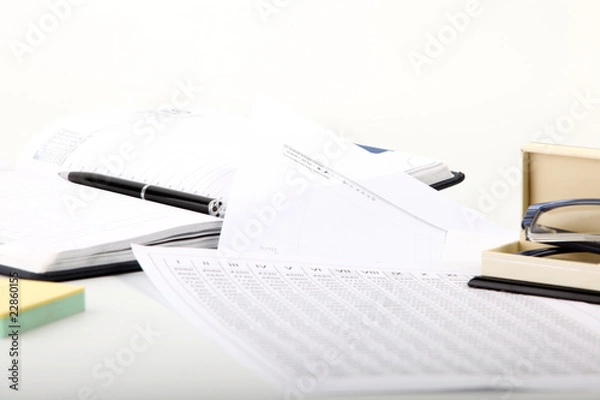 Fototapeta Finance notepad and documentation