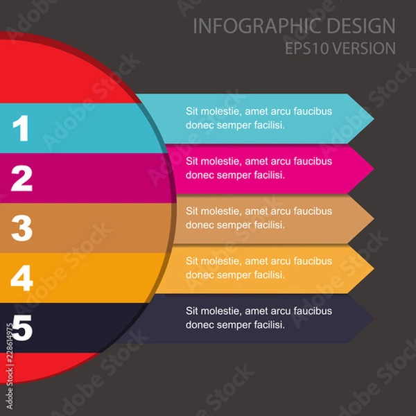 Fototapeta Infographic arrow vector fro design