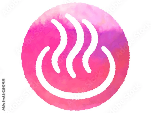 Obraz 丸い温泉マーク