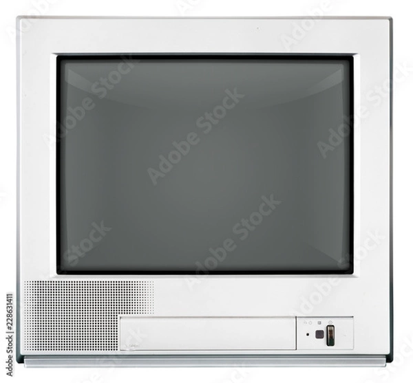 Obraz Old TV with black screen.